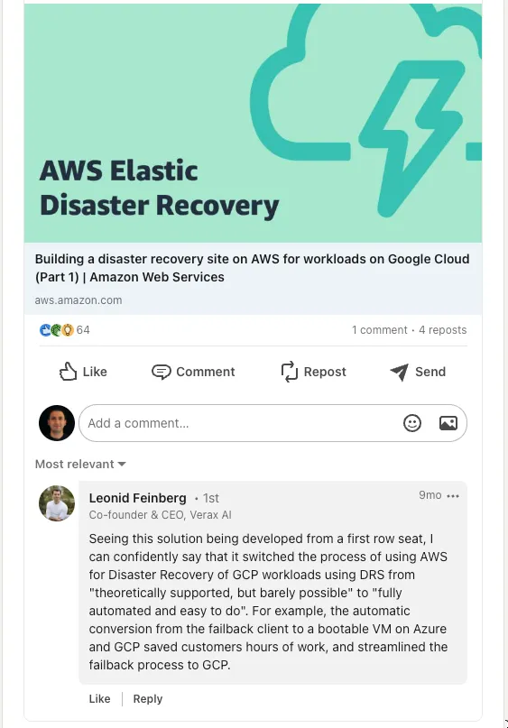 Disaster Recovery Solution